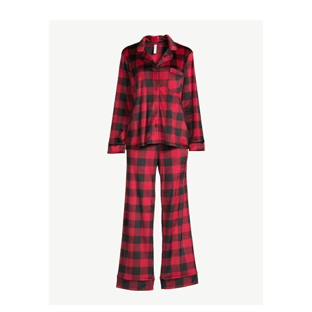 Nwt Joyspun Women's Velour Knit Pajama Set, 2-Piece,Size 3X 22W/24W